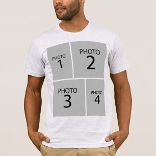 8枚の写真パーソナライズされたコラージュを作成 Tシャツ