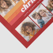 8枚の写真縁ど- Merry Christmasレトロラインアート 薄葉紙 (詳細)