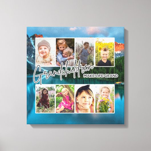 8枚の写真「孫たちが人生を壮大にする」 キャンバスプリント (正面)