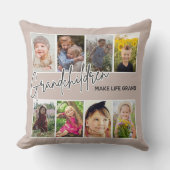 8枚の写真「孫たちが人生を壮大にする」 クッション (正面)