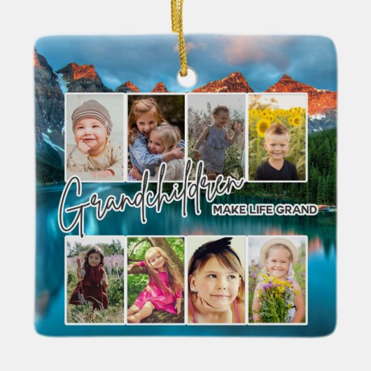 8枚の写真「孫たちが人生を壮大にする」 セラミックオーナメント (正面)