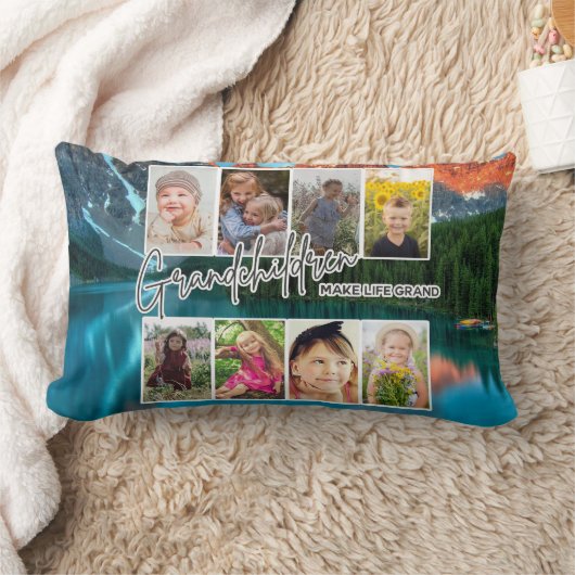 8枚の写真「孫たちが人生を壮大にする」 ランバークッション (ブランケット)