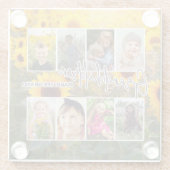 8枚の写真「祖父母が人生を壮大にする」 ガラスコースター (裏面)