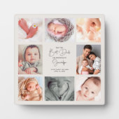 8枚の最高のパパだけがGrandpaに昇格 フォトプラーク (正面)