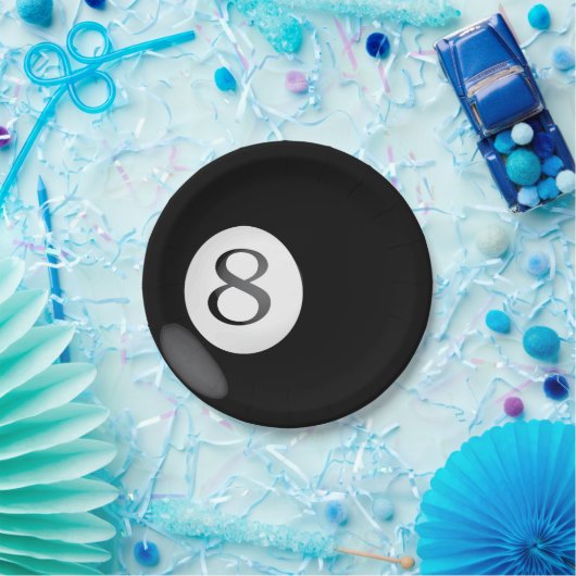 8枚の球の紙皿 ペーパープレート (パーティー)