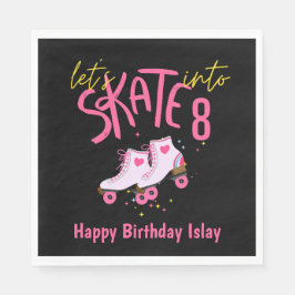 8枚の誕生日紙ナプキンに滑ろう スタンダードランチョンナプキン