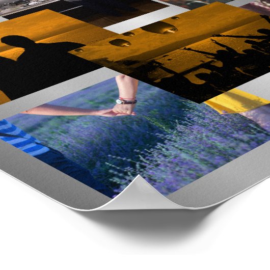 8枚カスタムの写真のテンプレートを家族で撮影 ポスター (角)