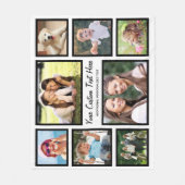 8枚パーソナライズされたのコラージュ フリースブランケット (正面)