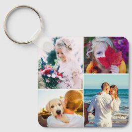 8枚フォトダブルサイドメタル丸キーチェーン キーホルダー