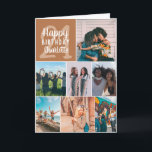 8枚モダンの写真boho terracotta 21st birthday カード<br><div class="desc">ボホクールモダンテラコッタ写真collage grid 21 birthday，追加8またはあなたの友人の写真とスクリプお気に入りのトのフォントのタイポグラフィとクール一緒にモダン。メッセージを追加する。</div>