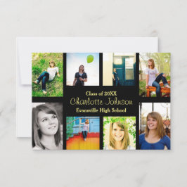 8枚/9枚の写真ブラック – 3x5グラード発表 招待状