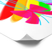 8歳かわいらし誕生日パーティーお祝い ポスター (角)