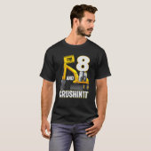 8歳で掘る建築掘削機8th Bi Tシャツ (正面フル)
