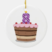 8歳のお誕生日ケーキ セラミックオーナメント (裏面)