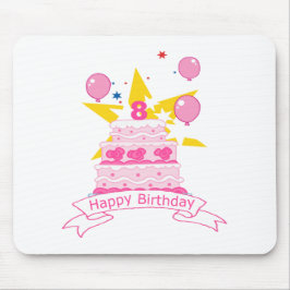 8歳のお誕生日ケーキ マウスパッド