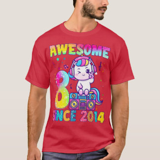 8歳のギフト女の子10代かわいいユニコーン音楽8t tシャツ