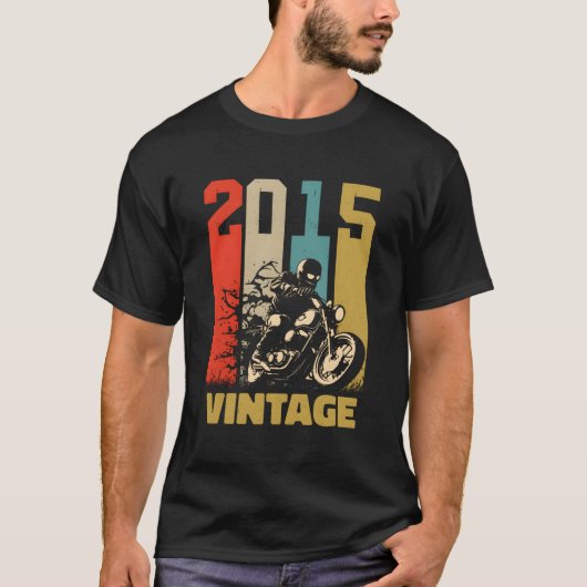 8歳のギフト誕生日メンズヴィンテージ2015 Motar Tシャツ (正面)