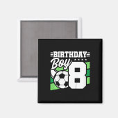 8歳のサッカー少年お誕生日会 - 8歳の誕生日 マグネット (正面/裏面)