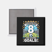 8歳のサッカー誕生日 8歳のフットボール 8歳の誕生日 マグネット (正面/裏面)