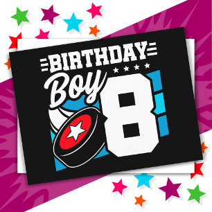 8歳のハッカーパーティーテーマ 8歳の誕生日男子 ポストカード