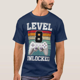 8歳のプレゼント ゲームレベル8アンロック済みゲーマー 8歳 Tシャツ