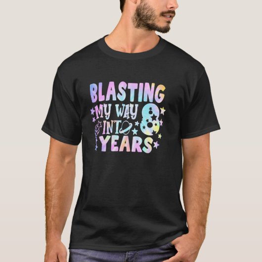 8歳の宇宙デビュー 8歳の誕生日 Tシャツ (正面)