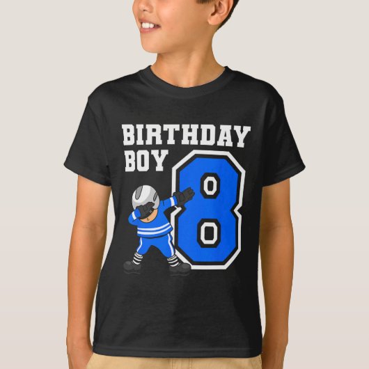 8歳の少年アイスホッケー選手8誕生日キッド Tシャツ (正面)