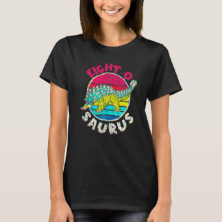 8歳の誕生日おめでとう アンキロサウルス I ファミリー Tシャツ