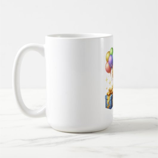 8歳の誕生日おめでとう コーヒーマグカップ (左)