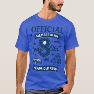 8歳の誕生日おめでとう ロボットカー デザイン 家族 Tシャツ