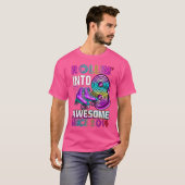 8歳の誕生日おめでとう ローラー スケート Tシャツ (正面フル)