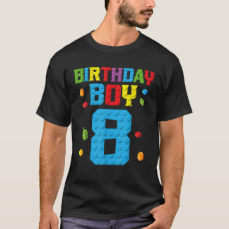 8歳の誕生日おめでとう!8歳の男の子が大好きなビル建設 Tシャツ