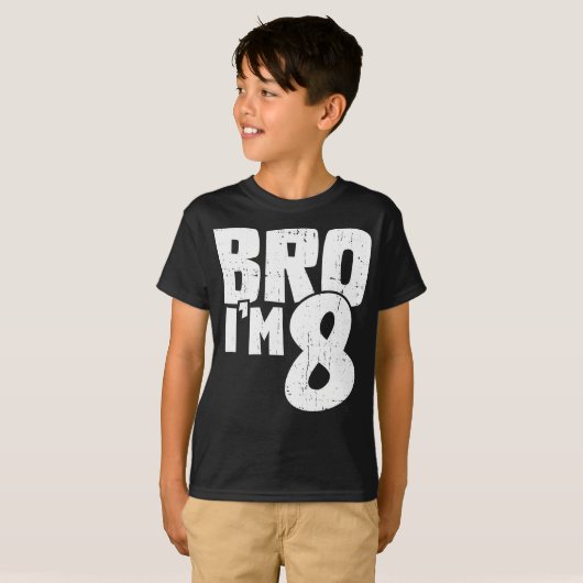 8歳の誕生日おめでとうTシャツ Tシャツ (正面フル)