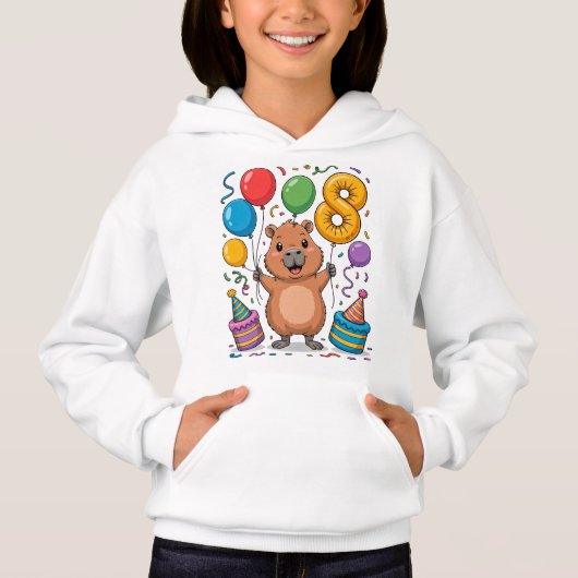 8歳の誕生日お祝いにカピバラTシャツ (正面)