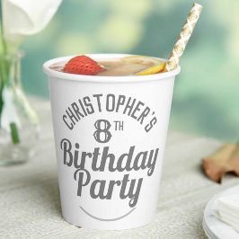 8歳の誕生日お祝い紙コップ 紙コップ