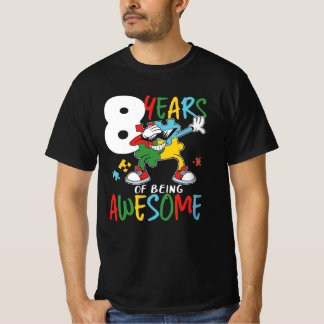 8歳の誕生日の男の子または女の子の自閉症の認識 Tシャツ