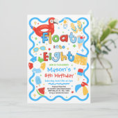 8歳の誕生日を夏のプールパーティーで楽しもう 招待状 (スタンド正面)