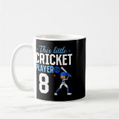 8歳の誕生日クリケット選手 コーヒーマグカップ (左)