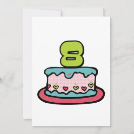 8歳の誕生日ケーキ カード