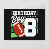 8歳の誕生日サッカーお祝いテーマ 8歳の男の子 ポストカード (正面)