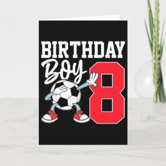 8歳の誕生日シャツ 男の子 フットボール サッカー 8歳 八歳 カード