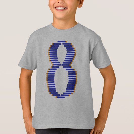 8歳の誕生日シャツ Tシャツ (正面)