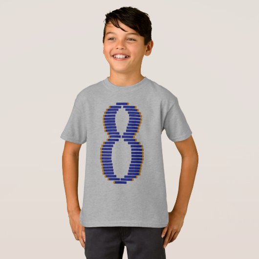 8歳の誕生日シャツ Tシャツ (正面フル)