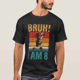 8歳の誕生日バスケットボールブルー私の8回目のBi Tシャツ