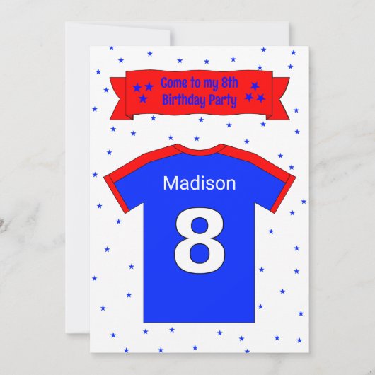 8歳の誕生日パーソナライズされたパーティの招待状 招待状 (正面)