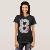 8歳の誕生日パーティーケーキクライミング Tシャツ (正面フル)