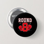 8歳の誕生日パーティー ボクシング バースデー 少年ボクサー 缶バッジ (正面&裏面)