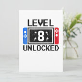 8歳の誕生日プレゼントに最適なレベル8のビデオゲーム 招待状 (スタンド正面)