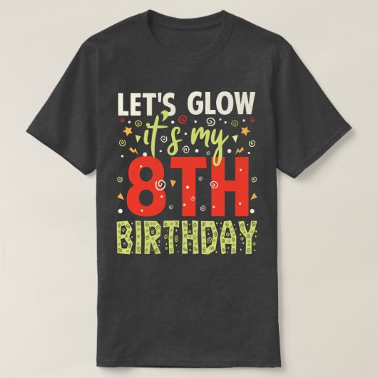 8歳の誕生日プレゼント Tシャツ (デザイン正面)