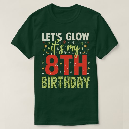 8歳の誕生日プレゼント Tシャツ (デザイン正面)